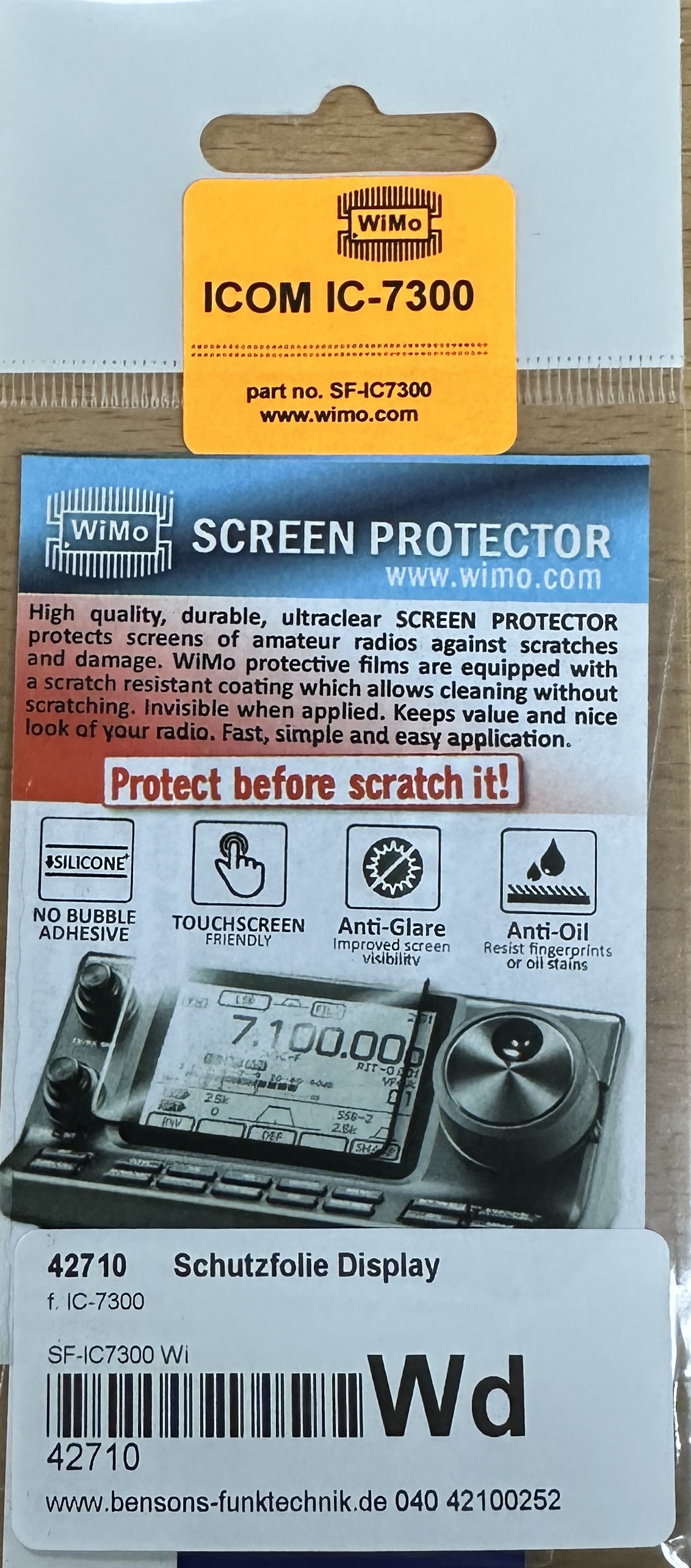 SchutzfolieIC-7300 Display