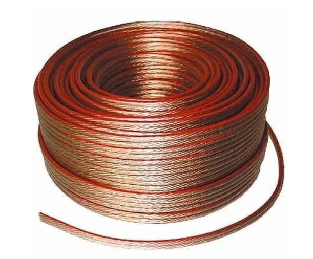 DC-Kabel / Lautsprecherkabel 2x6 qmm transparent