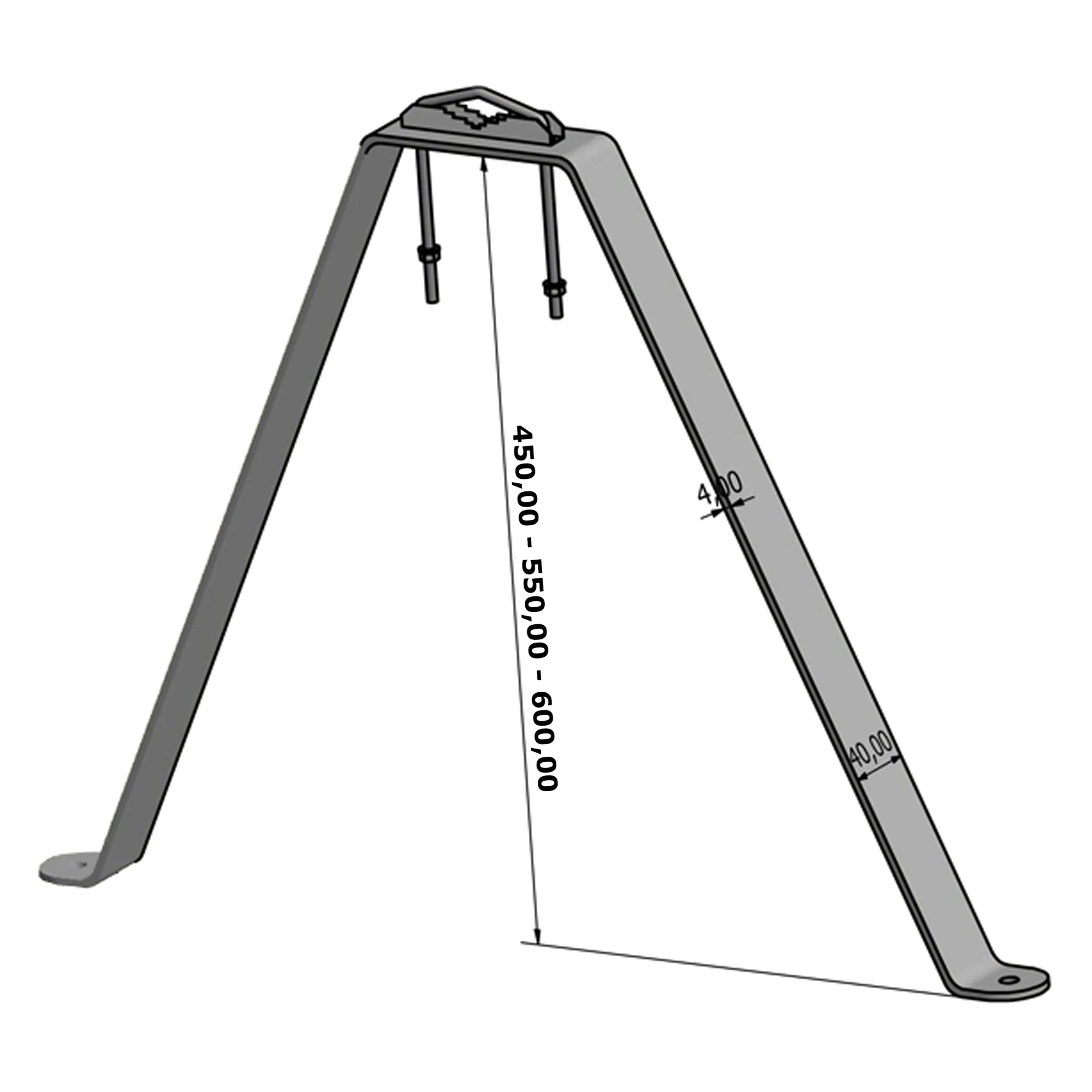 Wandhalterung Stahl variabel 45-60 cm